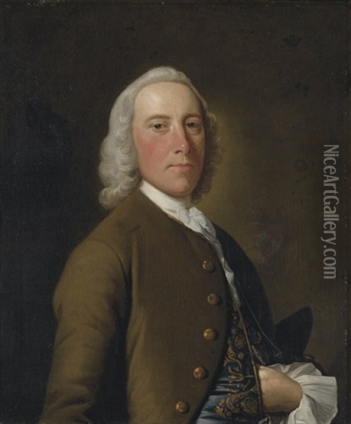 Portrait Of A Gentleman (mr. Dunn?) Oil Painting - Allan Ramsay