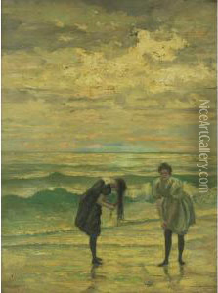 The Bathers Oil Painting - James C. Magee