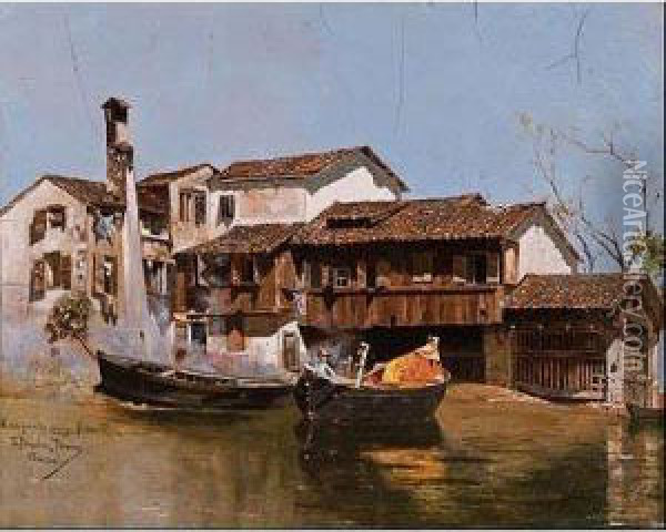 Venezia Oil Painting - Emilio Sanchez-Perrier