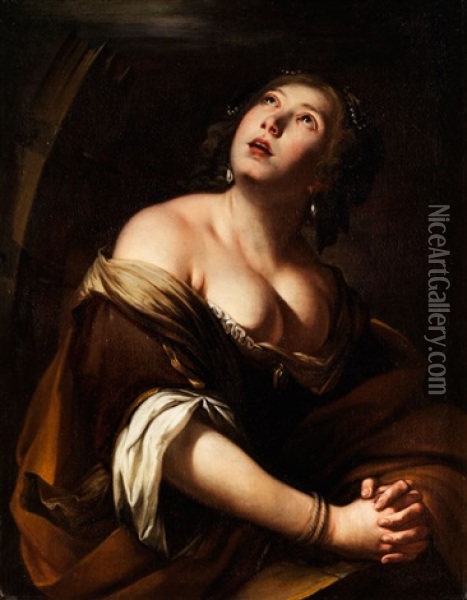 Bildnis Der Heiligen Katharina Oil Painting - Artemisia Gentileschi
