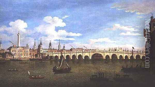 London Bridge, c.1820 Oil Painting - John Paul