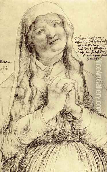 Praying Woman 1512-14 Oil Painting - Matthias Grunewald (Mathis Gothardt)