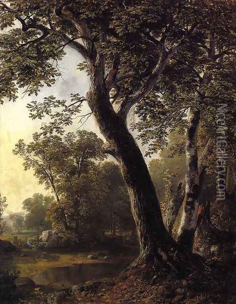 Study at Marbletown, Ulster County Oil Painting - Asher Brown Durand