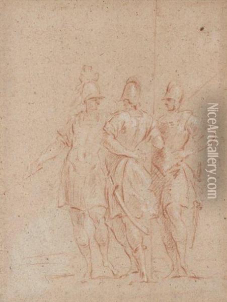Trois Guerriers Oil Painting - Francesco Monti
