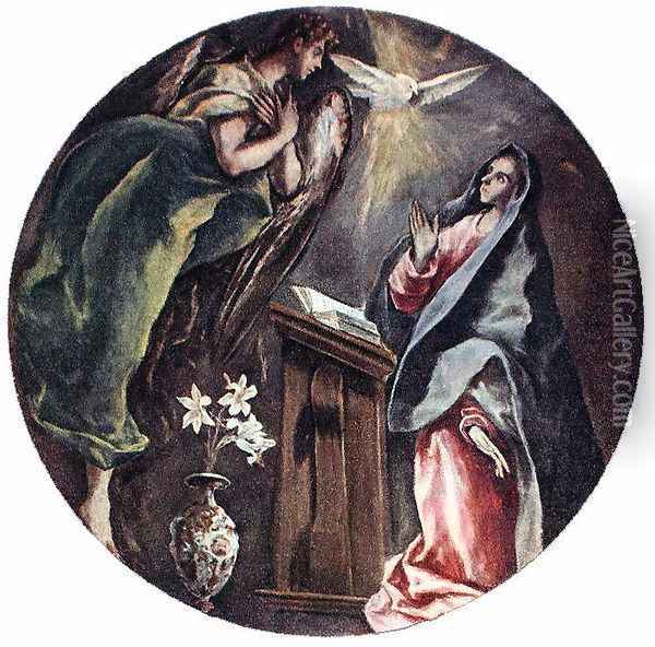 The Annunciation 1603-05 Oil Painting - El Greco (Domenikos Theotokopoulos)