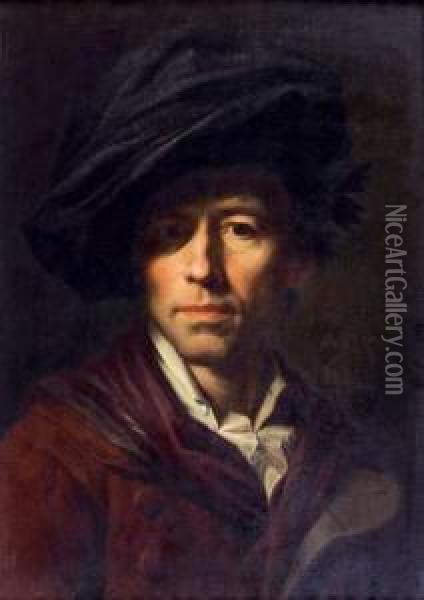 Autoportrait De L'artiste Oil Painting - Johann Melchior J. Wyrsch