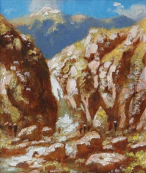 Wycieczka Gorska Oil Painting - Wladyslaw Aleksander Malecki