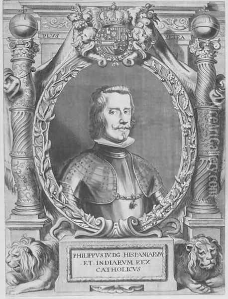 Portrait of Philip IV of Spain 1605-1665 Oil Painting - Anselmus van Hulle