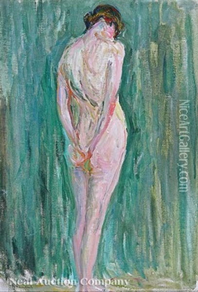 Standing Nude Oil Painting - Marguerite Lacamus Mason