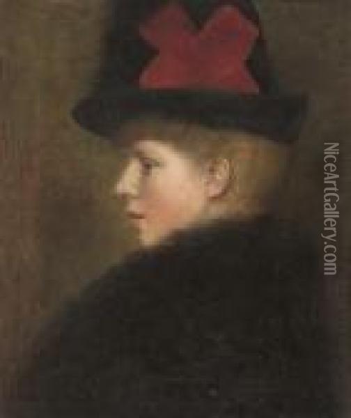 Portrait Of Mary Frederica 'nin' Godward Oil Painting - John William Godward