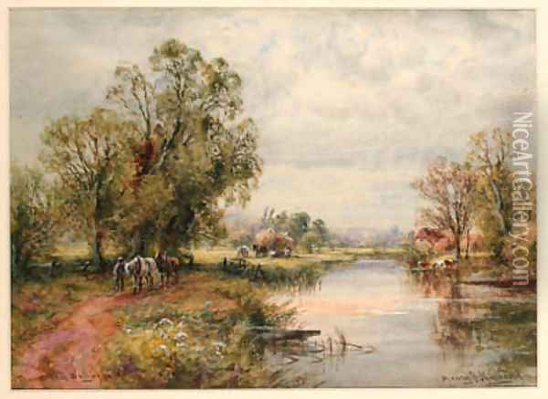 Thames near Wallingford Oil Painting - Henry John Kinnaird