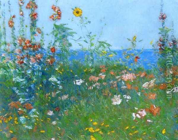 Poppies, Isles of Shoals Oil Painting - Childe Hassam