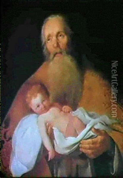 Simeon Mit Dem Jesusknaben Im Arm Oil Painting - Hendrick Bloemaert