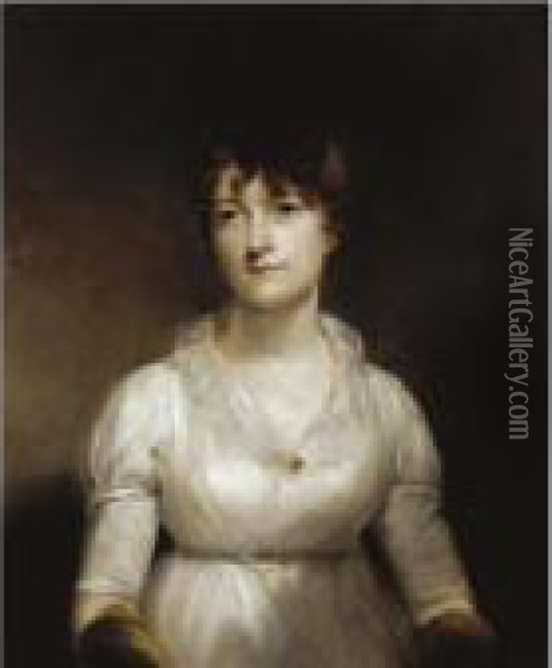 Portrait Of A Lady Oil Painting - William Owen