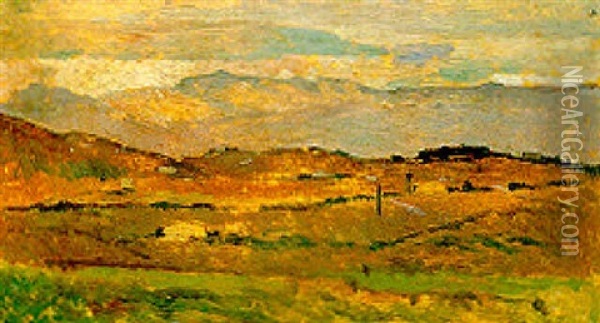 Veduta Di Montenero Oil Painting - Giovanni Fattori