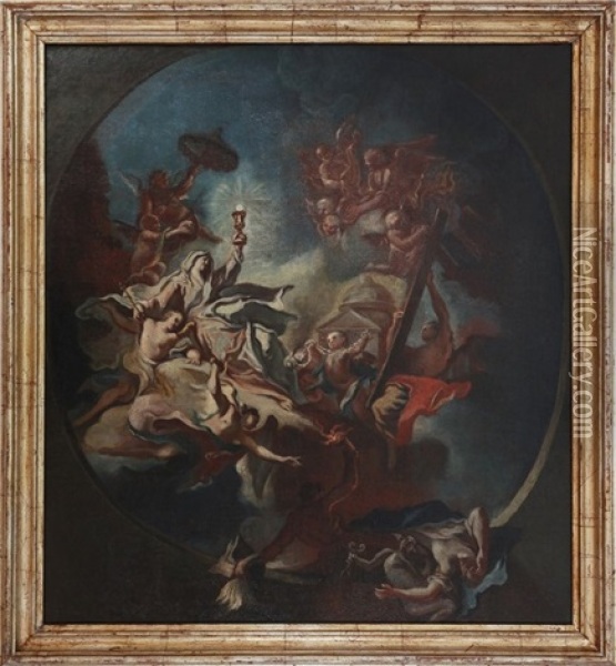 L'assunzione Della Vergine Oil Painting - Carlo Innocenzo Carlone