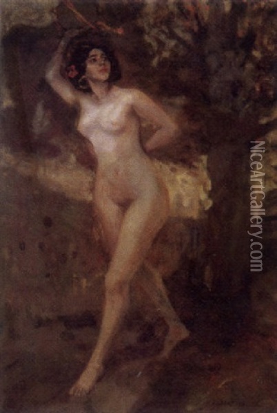 Rosita Romero Als Spanische Tanzerin Oil Painting - Albert von Keller
