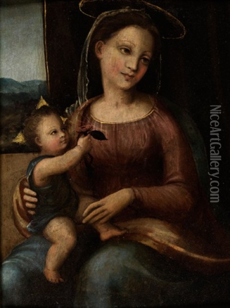 Madonna Mit Kind Oil Painting - Lucca Longhi