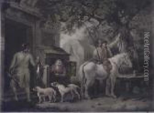 Bringing Home The Rabbit From The Shoot Oil Painting - George Morland