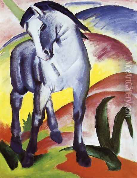 Blue Horse I Oil Painting - Franz Marc