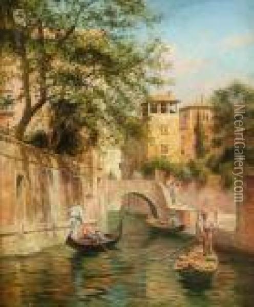Grand Canal Venice Oil Painting - Arthur Trevor Haddon