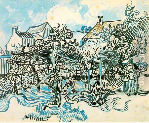 old-vineyard Oil Painting - Vincent Van Gogh