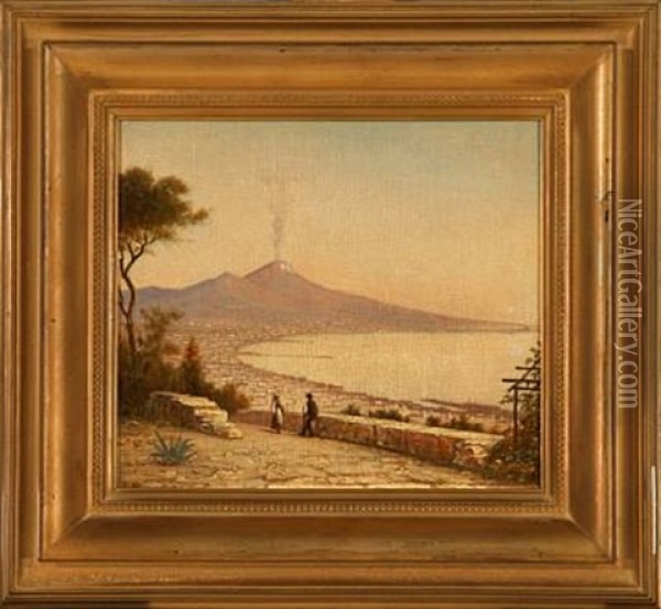 Bugten Ved Neapel Oil Painting - Carl Johann Neumann