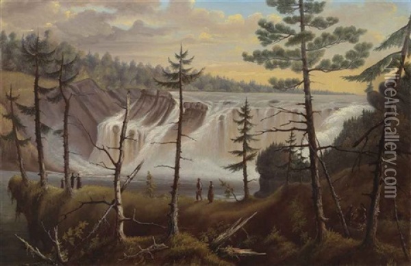 The Chaudiere Falls Oil Painting - Joseph Legare