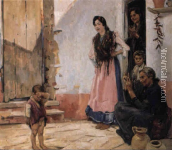 Le Danseur Recalcitrant, Toledo Oil Painting - Jules Eugene Pages