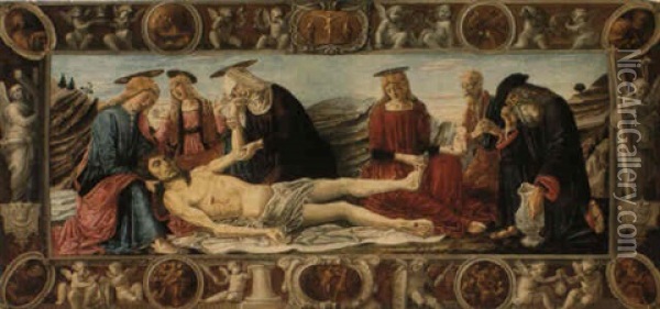 The Lamentation Oil Painting -  Benvenuto di Giovanni