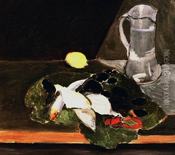 Nature Morte Au Citron (naturemorte, Poissons Et Citron) Oil Painting - Henri Matisse