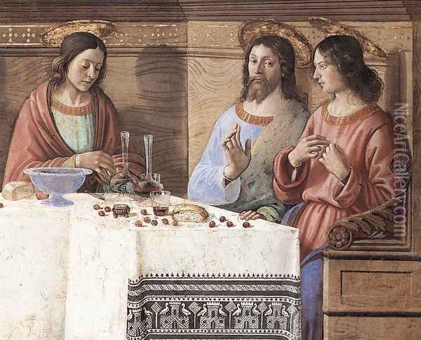 Last Supper (detail 2) c. 1486 Oil Painting - Domenico Ghirlandaio