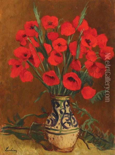 Poppys Oil Painting - Stefan Luchian
