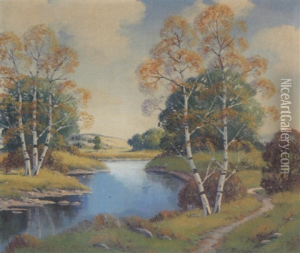 Autumn Oil Painting - Ernest Fredericks