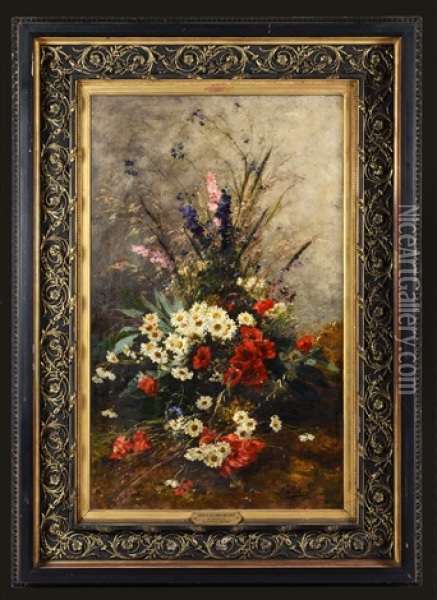Bouquet De Fleurs Oil Painting - Victor Leclaire