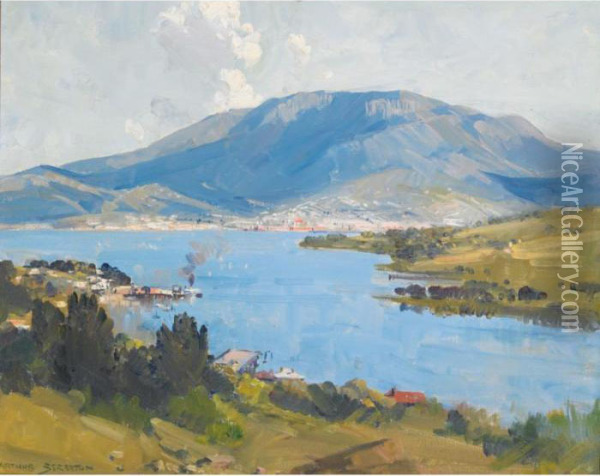Hobart Oil Painting - Arthur Ernest Streeton