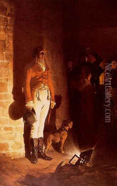 La Mort de duc d'Enghien (The Death of the Duke of Enghien) Oil Painting - Jean-Paul Laurens