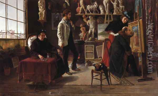 The Connoisseur Oil Painting - Emile Meyer