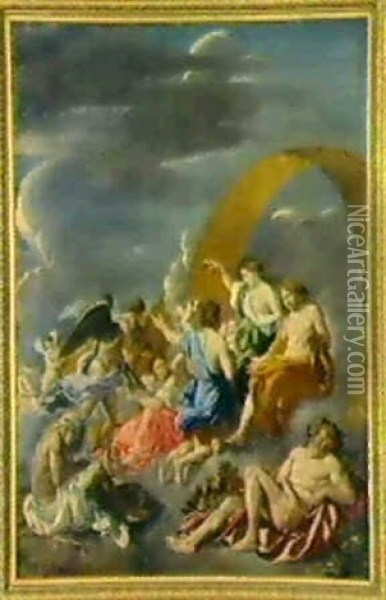 Mythologische Darstellung Oil Painting - Nicolas Poussin