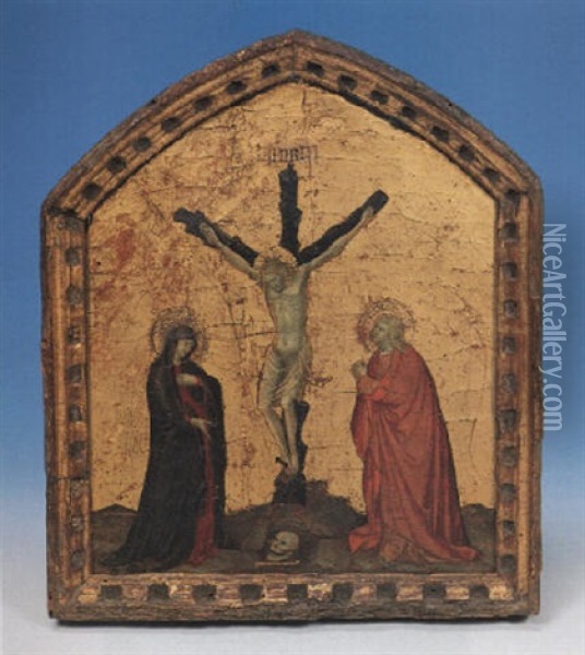 Il Crocifisso Tra I Dolenti Oil Painting - Pietro Lorenzetti
