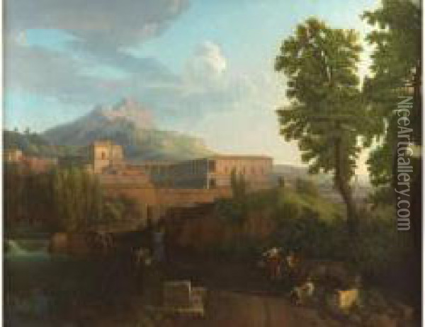 Paysage Classique Italien Oil Painting - Johann Christian Reinhart