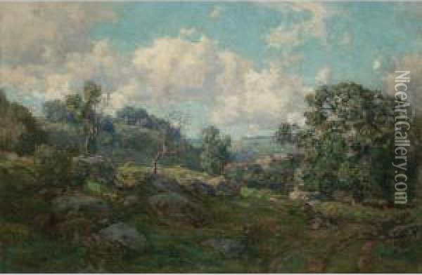 Clouds And Hills Oil Painting - Charles Harold Davis