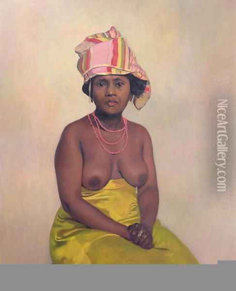 African Woman 1910 Oil Painting - Felix Edouard Vallotton