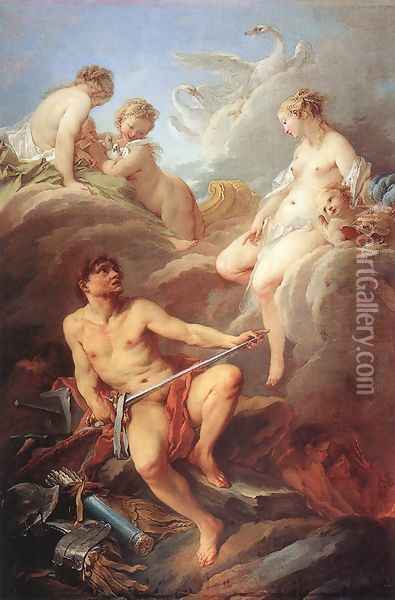 Venus Demanding Arms from Vulcan for Aeneas, 1732 Oil Painting - Francois Boucher