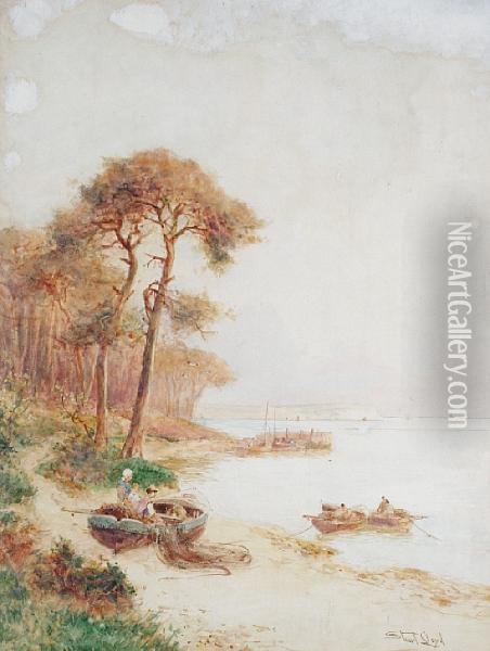 Riverbank Views Oil Painting - Walker Stuart Lloyd