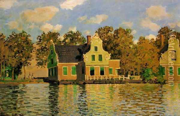 Houses On The Zaan River At Zaandam Oil Painting - Claude Oscar Monet