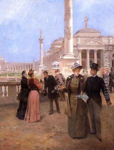 The Grand Plaza, World's Columbian Exposition Oil Painting - Ludovico Marchetti