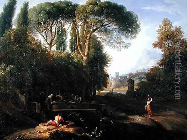 Classical Landscape (1) Oil Painting - Jan Frans Van Bloemen (Orizzonte)