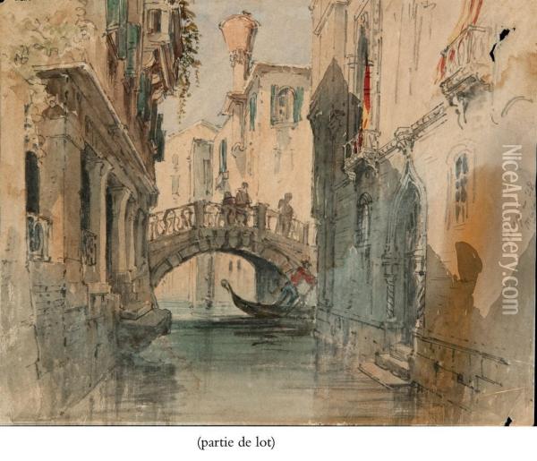 Vue De Venise Oil Painting - Aloysius Amadeus Preziosi