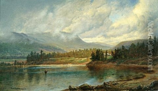 Afternoon On The Lake, New Hampshire Oil Painting - Edmund Darch Lewis